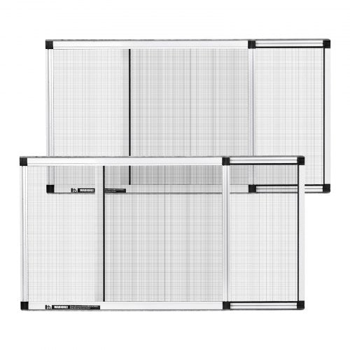 Adjustable Window Screen, 15" H x 21" - 40" W, 2 Packs Expandable Windows Screens with Aluminum Frame and Durable Mesh, Horizontal or Convert to Vertical Adjustable Installation, for Home House