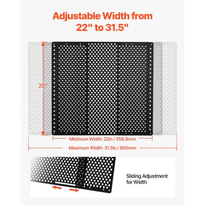 Skydd för husbilsdörr, justerbar från 558,8–800 mm, justerbart dörrgaller, enkel att installera, förstärkta, andningsbara bikakehål, järnskydd för husdjur, svart |  EU