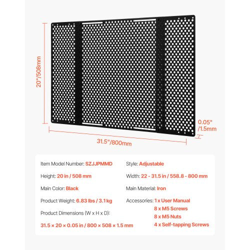 Skydd för husbilsdörr, justerbar från 558,8–800 mm, justerbart dörrgaller, enkel att installera, förstärkta, andningsbara bikakehål, järnskydd för husdjur, svart |  EU