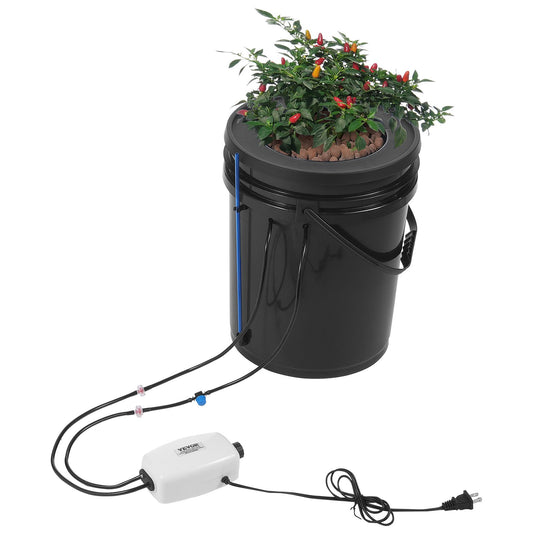 DWC Hydroponics Grow System Deep Water Culture mit Top Drip 1 Eimer 5Gal