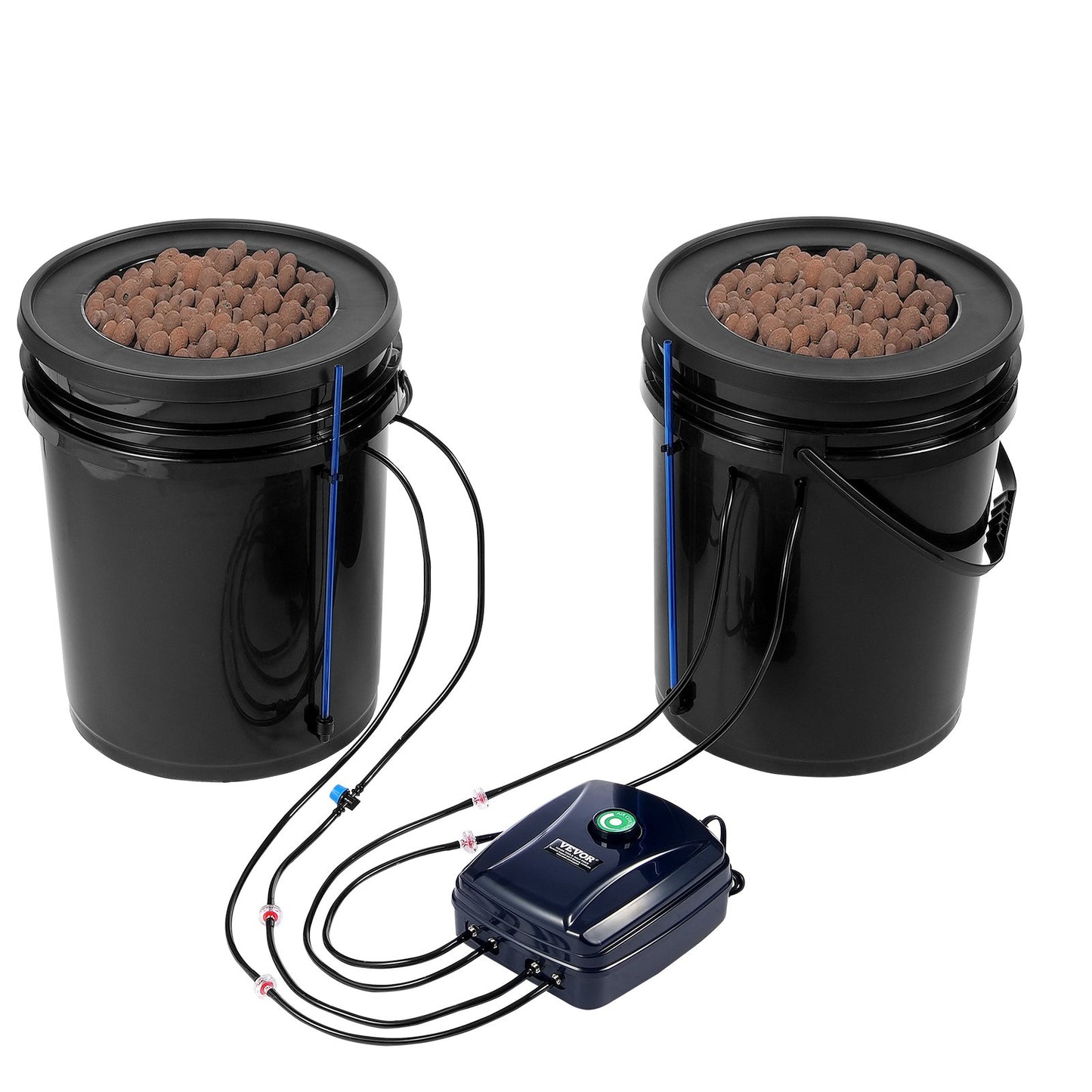 DWC Hydroponics Grow System Deep Water Culture mit Top Drip 2 Eimer