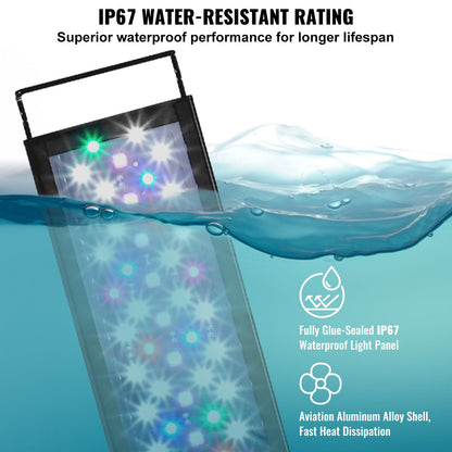 Full Spectrum Aquarium Light & LCD Monitor för 24"-30" sötvattentank 22W