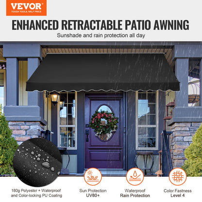 138x47" uteplatsmarkis Infällbar altantak Sunsetter med vev