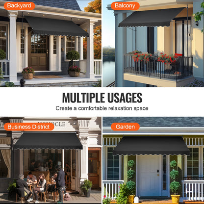 138x47" uteplatsmarkis Infällbar altantak Sunsetter med vev