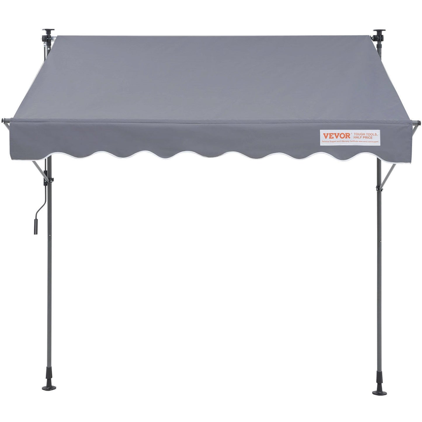 Manuell einziehbare Markise, 78 Zoll einziehbarer Terrassenmarkisen-Sonnenschutz, verstellbares Markisendach für Terrassentürfenster mit 39 Zoll Sonnenschutzvorhang für Hinterhof, Garten, Balkon