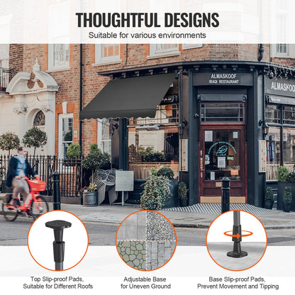 98x47" Terrassenmarkise Einziehbares Terrassendach Sunsetter mit Kurbel