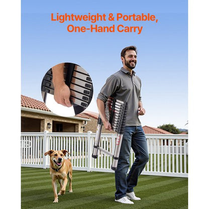 Teleskopleiter, Edelstahl-Ausziehleiter, 12,5 Fuß, tragbare Leitern | EU