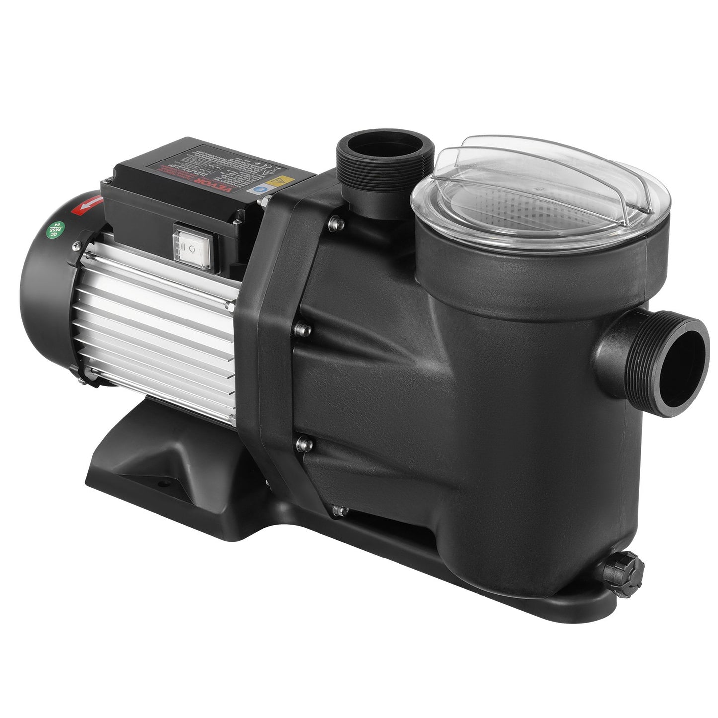 Simbassängpump, 1,5 hk 1100 W poolpump över marken, maxflöde 27800 L/H Dubbla hastighetspump, 220V-240V, 1450/2860RPM pump för ovanjordiska pooler, spa, varma källor, bevattningssystem