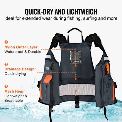 Wassersport Schwimmweste PFD 110N Rettungsweste für Damen und Herren XL