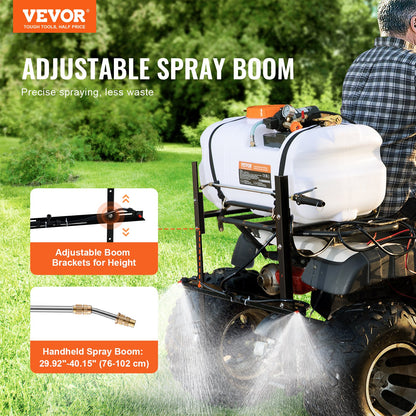 ATV Sprayer 60 L/15,9 Gal ATV/UTV Spot Sprayer med en munstycksbom 1,9 GPM