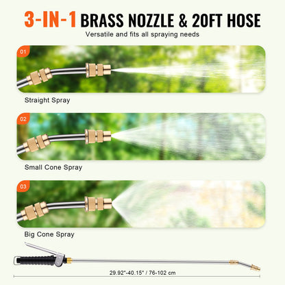 ATV Sprayer 60 L/15,9 Gal ATV/UTV Spot Sprayer med en munstycksbom 1,9 GPM