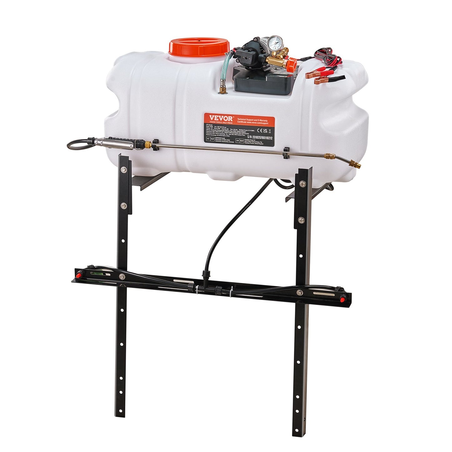 ATV Sprayer 60 L/15,9 Gal ATV/UTV Spot Sprayer med en munstycksbom 1,9 GPM
