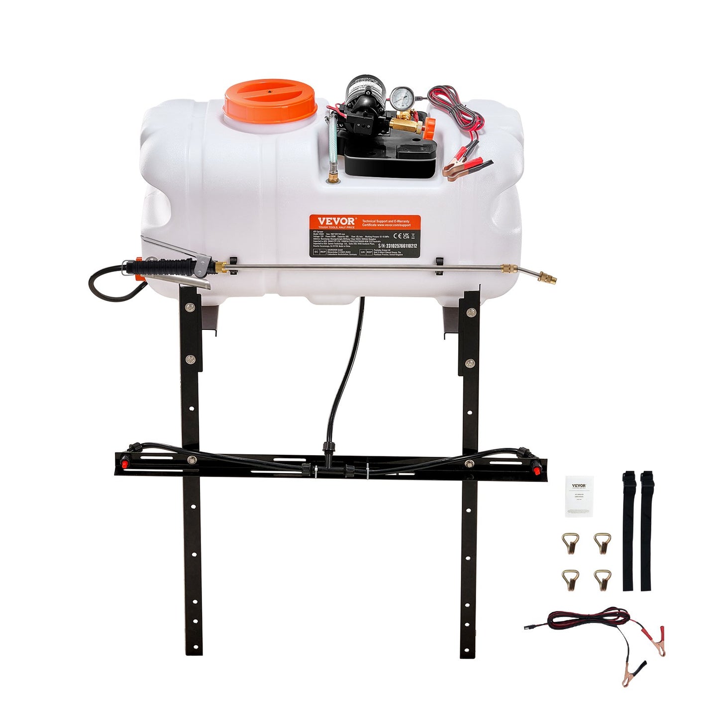 ATV Sprayer 60 L/15,9 Gal ATV/UTV Spot Sprayer med en munstycksbom 1,9 GPM