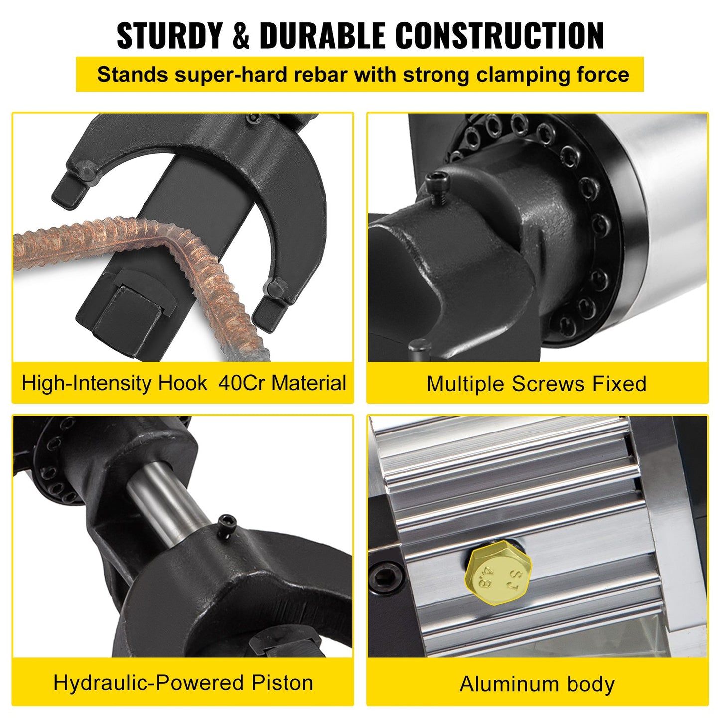 1500 W elektrischer hydraulischer Bewehrungsbieger für bis zu 1 Zoll #8 (10-25 mm) Bewehrungsstahl