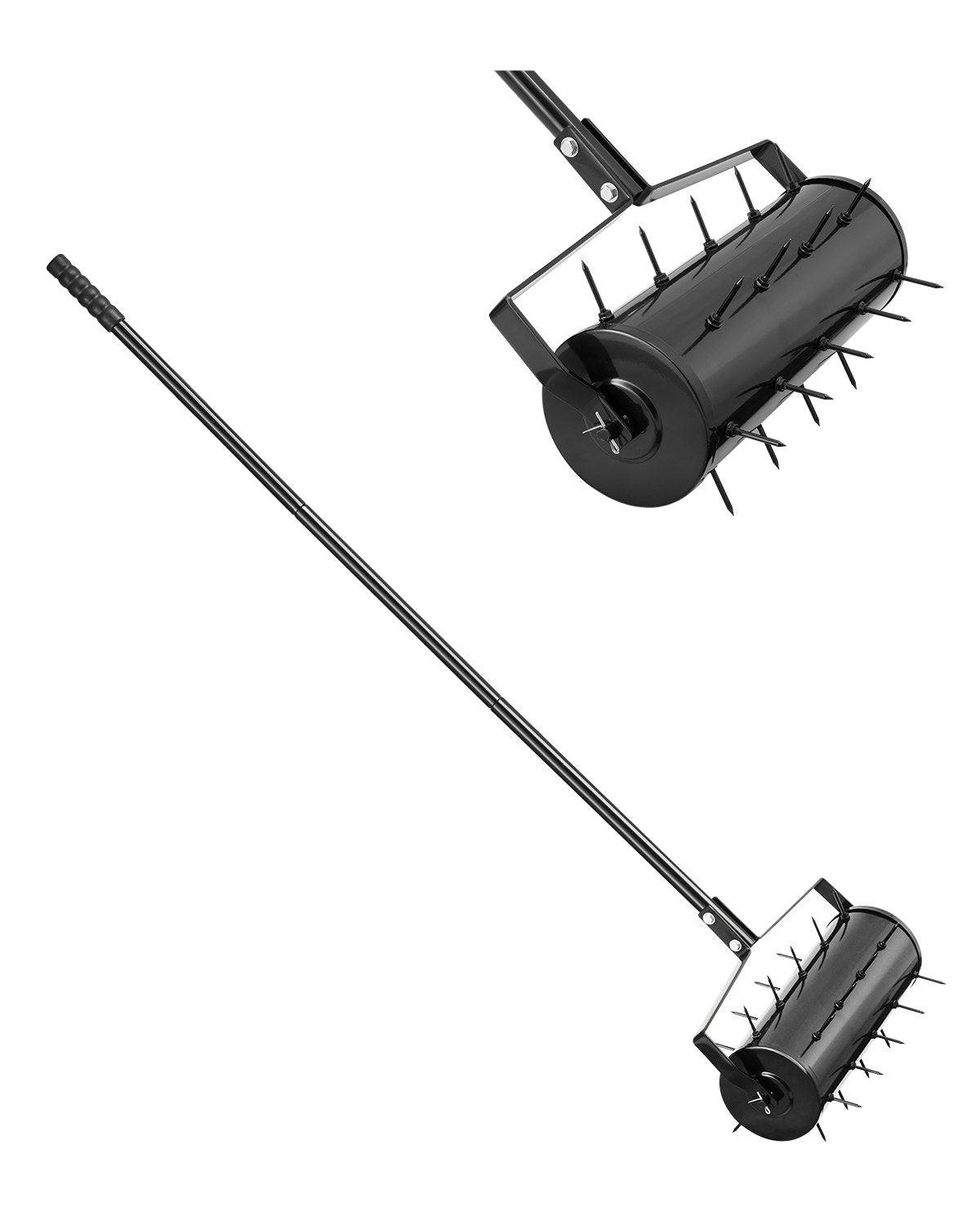 Rolling Lawn Aerator 18" Heavy Duty manuell rullande Aerator Lawn Black