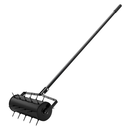 Rolling Lawn Aerator 18" Heavy Duty manuell rullande Aerator Lawn Black