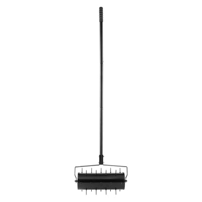 Rolling Lawn Aerator 18" Heavy Duty manuell rullande Aerator Lawn Black