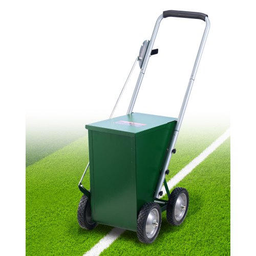 Dry Line Marker, 4-Wheel, 2 or 4 in Lines, Field Dry Line Chalker, Adjustable Line Marker, with Rubber Adjustment Handle, 50 lbs Large Powder Capacity, for Baseball and Softball Infield, Green