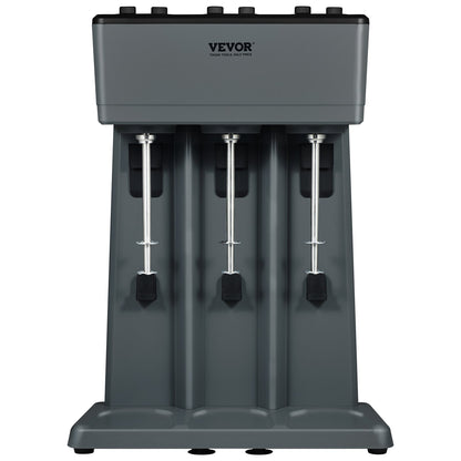 Milkshake Maker, 375W x 3 Electric Milkshake Machine, Triple Heads Drink Mixer Blender Machine, 3-Speed Milkshake Mixer with 3 x 820 ml Stainless Steel Cups, for Commercial and Home