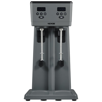 Milkshake Maker, 375W x 2 Electric Milkshake Machine, Commercial Double Heads Drink Mixer Blender, LED Intelligent Microswitch, 3-Speed Milkshake Mixer with 2 x 820 ml Stainless Steel Cups