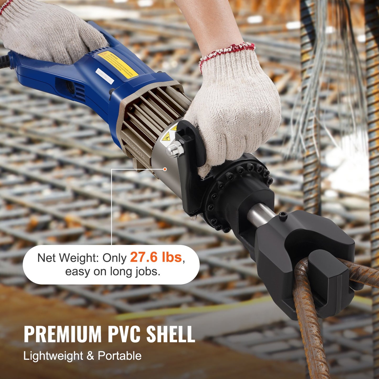 1500W elektrisk hydraulisk armeringsjärnsbockare upp till 3/4 tum #6 (6-20 mm) armeringsjärn