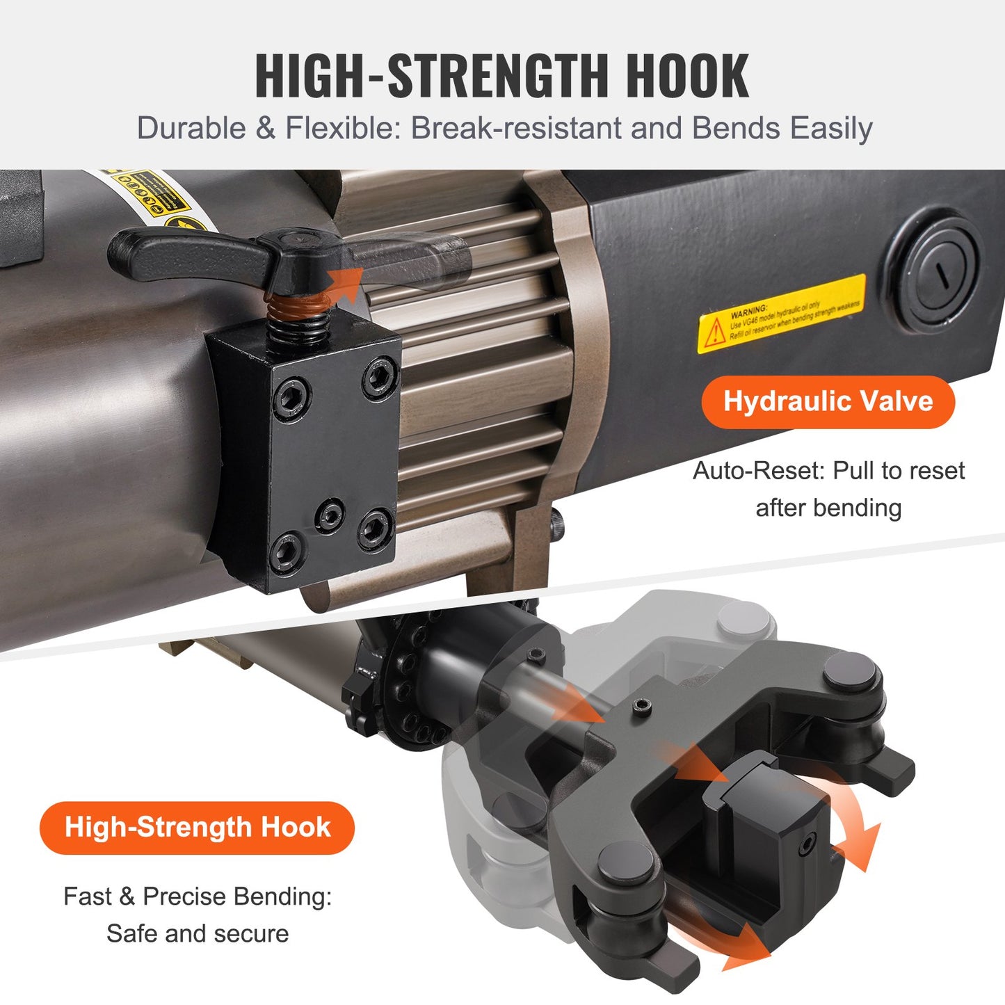 2000W Electric Hydraulic Rebar Bender up to 1.26 inch (20-32 mm) rebar
