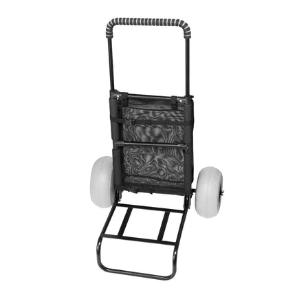 Beach Dolly with Large Wheels for Sand, 20.1" x 14.6" Load Tires, with 9" Balloon Wheels, 165 LBS Load Capacity Foldable Sand Cart and 27.2" to 44.9" Adjustable Height, Heavy Duty Cart for the Beach