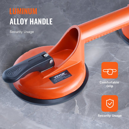 Glassaugnapf, 11,9 cm, 2er-Pack, 159 kg Tragkraft, Vakuum-Saugnapf mit Aluminiumgriff, Hochleistungs-Industrie-Saugnapf-Hebewerkzeuge zum Anheben von Glas, Granit, Fliesen, Metall, Holzplatten