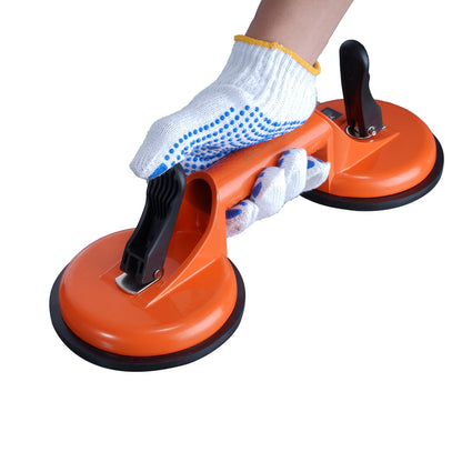 Glassaugnapf, 11,9 cm, 2er-Pack, 159 kg Tragkraft, Vakuum-Saugnapf mit Aluminiumgriff, Hochleistungs-Industrie-Saugnapf-Hebewerkzeuge zum Anheben von Glas, Granit, Fliesen, Metall, Holzplatten