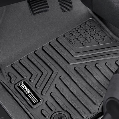 Automotive Floor Mats, Fits for Honda CR-V (Hybrid Models) 2017-2022, 3 pcs Front and 2nd Row Liners, All Weather Custom Fit TPE Vehicle Floor Mats, Easy to Clean Floor Liners for SUV, Black