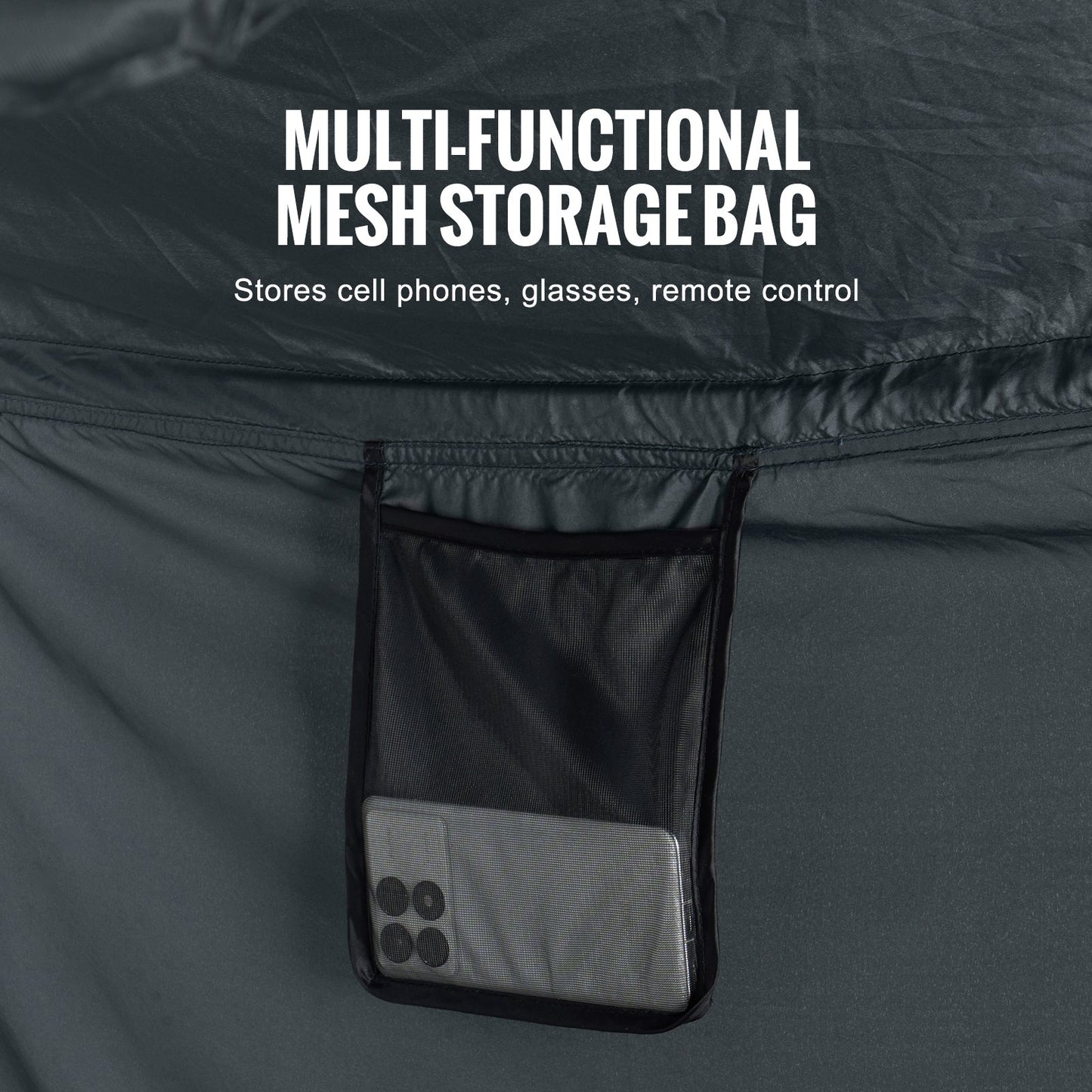 4-türiges Bettzelt Atmungsaktives Zelt Light Blackout mit 0,28 Zoll Faserstangen