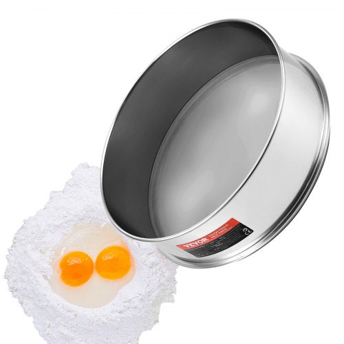 Flour Sieve Fine Mesh, 150 Mesh Flour Sifter, 304 Stainless Steel Fine Mesh Sifter Food-grade, 12.6" Fine Mesh Strainers for Baking, 5 Sizes Mesh hole for Mungbean, Rice, Flour, Pearl Powder