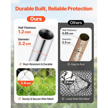 Maschendrahtzauntor, passend für 3 x 4 Fuß große Gartenzäune, Torpfosten nicht im Lieferumfang enthalten | EU