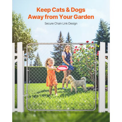 Maschendrahtzauntor, passend für 3 x 4 Fuß große Gartenzäune, Torpfosten nicht im Lieferumfang enthalten | EU