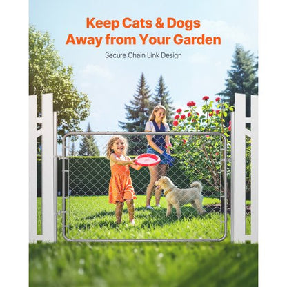 Maschendrahtzauntor, passend für 2,2–6 Fuß x 6 Fuß, Gartentorpfosten nicht im Lieferumfang enthalten | EU