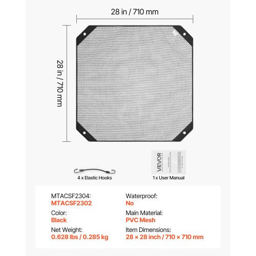 710x710 mm Air Conditioning Cover Mesh Protection Tear Resistant for Outdoor Use | EU