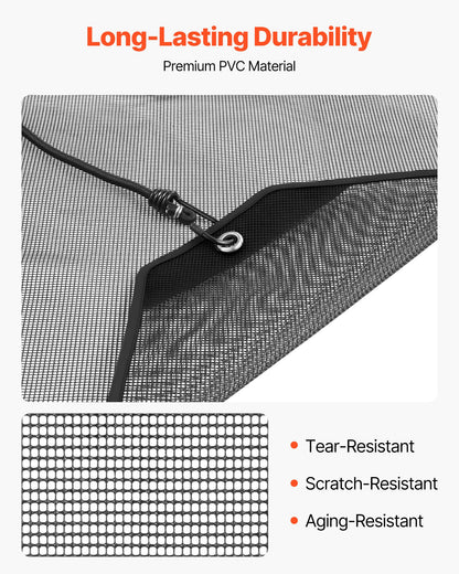 Air Conditioner Cover for Outside Units, 28 x 28 inch Central AC Cover for Air Conditioning Unit, Top Universal Mesh Defender Tear-Resistant Easy Install for Outdoor Outside All Seasons, Black