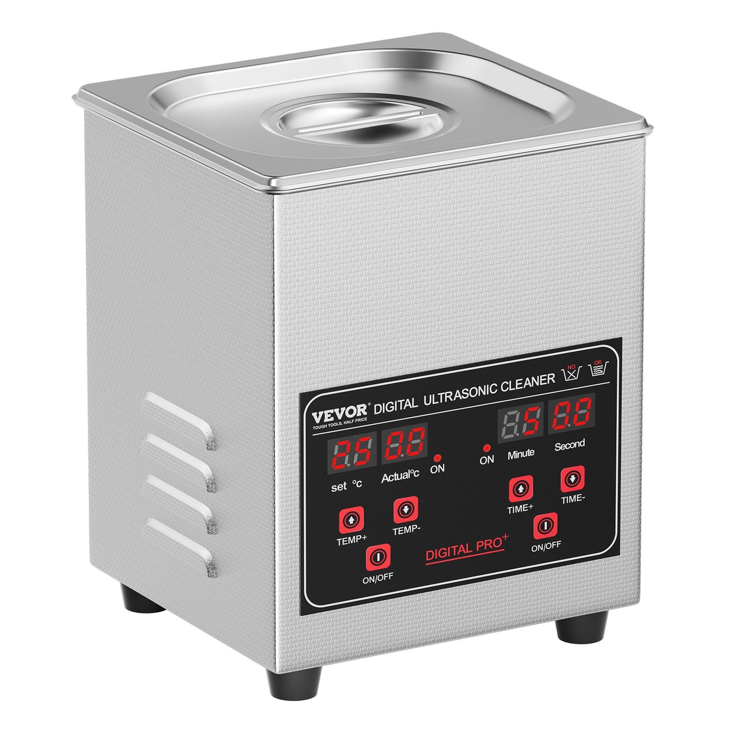 1.3L Ultrasonic Cleaner 50W Cleaning Machine Timer Basket &amp; Heater 40kHz