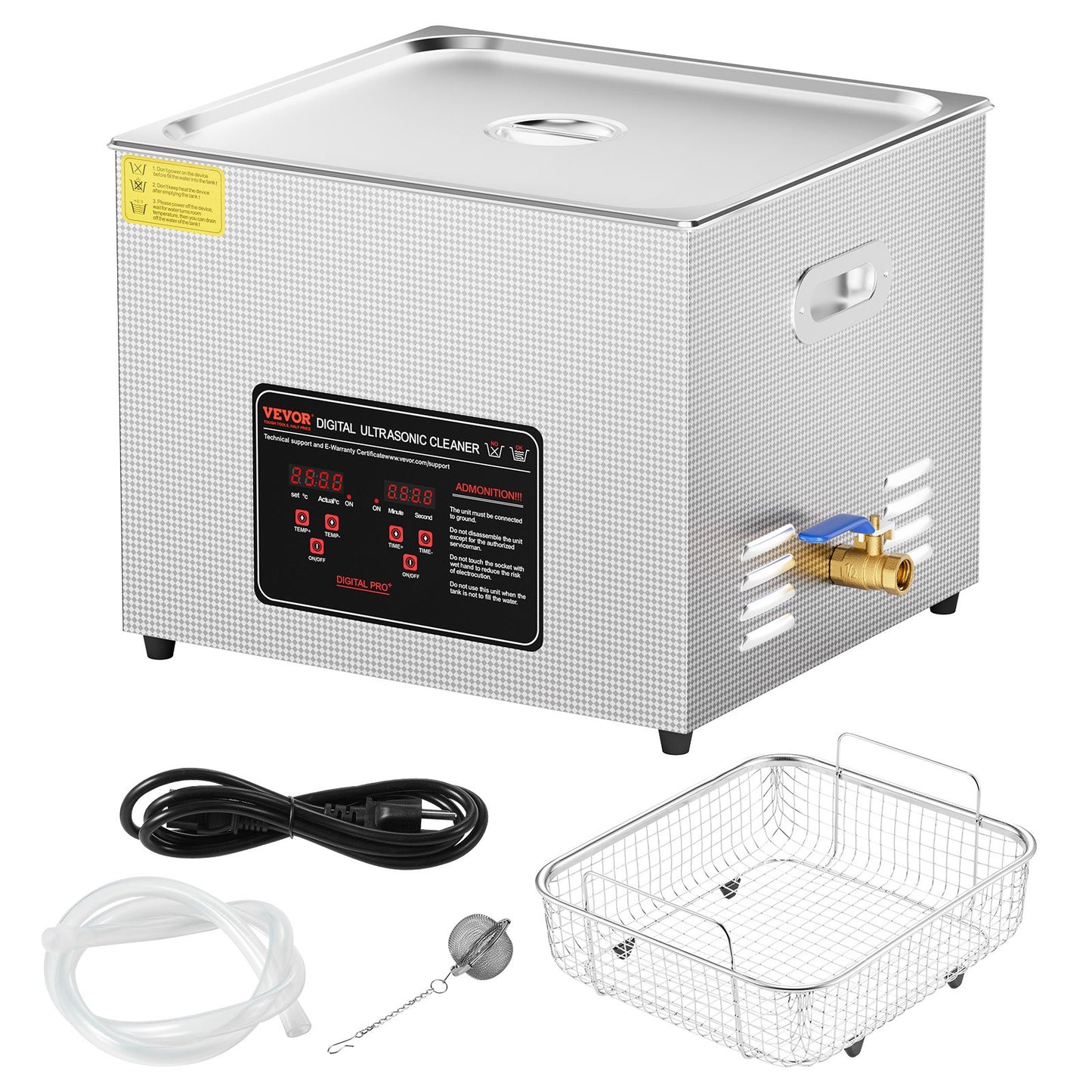 15L Ultrasonic Cleaner with Heating Timer and Digital Sound Machine