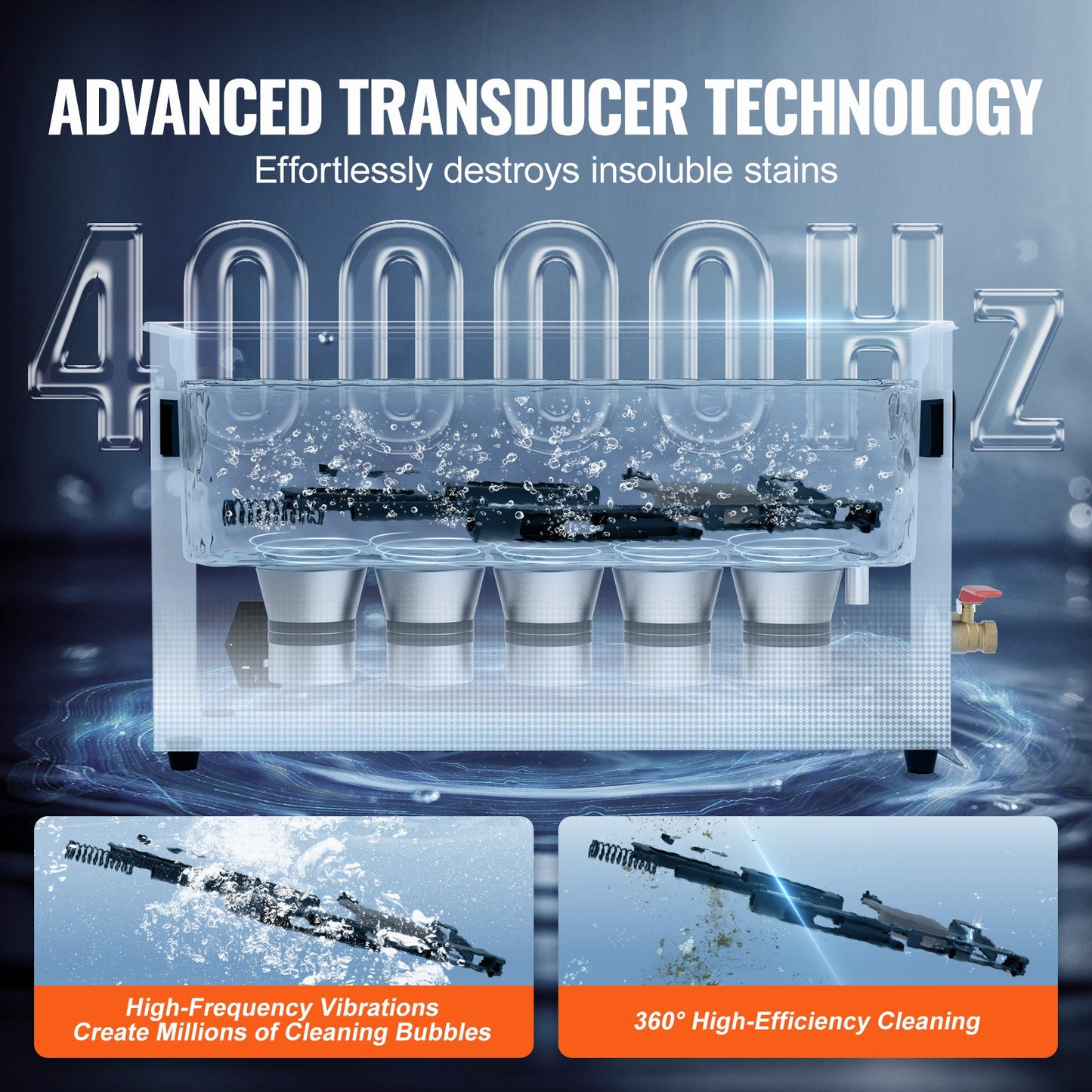 10L Ultrasonic Gun Cleaner 300W Ultra Sonic Cleaner Timer Heating Basket