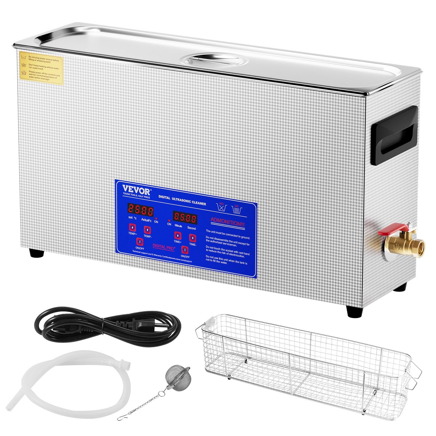 10L Ultrasonic Gun Cleaner 300W Ultra Sonic Cleaner Timer Heating Basket