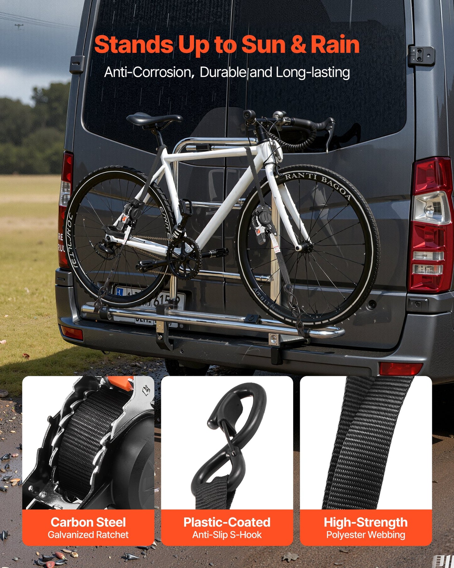 Retractable Ratchet Straps, 1 in x 10 ft, Tie Down Straps with S Hooks, 1200 lbs Break Strength, 4 Soft Loops, Tie Down Ratcheting for Moving, Trailers, Motorcycles, Kayaks, Car Roof, 4 Pack
