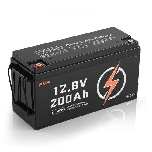 12V 200Ah LiFePO4 Battery, Up to 15000 Cycles, Deep Cycle Lithium Iron Phosphate Battery with Built-in BMS, Low Temperature Protection, 10 Years Lifetime, for Solar Off-Grid Home Energy Storage
