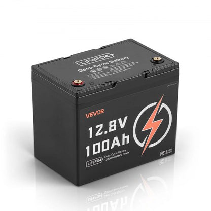12V 100Ah LiFePO4 Battery, Up to 15000 Cycles, Deep Cycle Lithium Iron Phosphate Battery with Built-in BMS, Low Temperature Protection, 10 Years Lifetime, for Solar Off-Grid Home Energy Storage