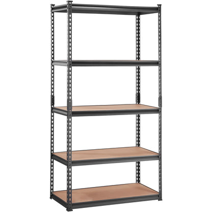 Storage Shelf, 5-Tier Adjustable, 2000 lbs Capacity, Heavy Duty Garage Shelves Metal Organizer Utility Rack, Black, 36" L x 18" W x 72" H for Kitchen Pantry Basement Bathroom Laundry