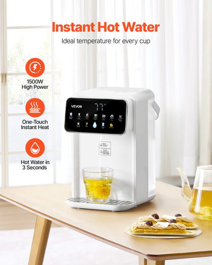 Instant Hot Water Dispenser, Countertop Boiling Water Dispenser with Adjustable 7 Temperatures & 7 Water Volumes, 118oz Removable Water Tank, Quick Heating with Touchscreen & Child Lock for Home
