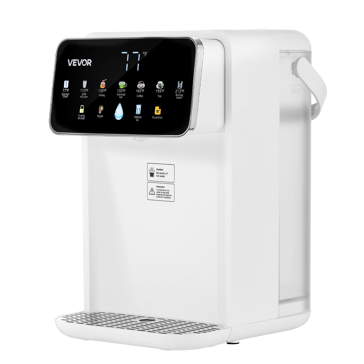 Instant Hot Water Dispenser, Countertop Boiling Water Dispenser with Adjustable 7 Temperatures & 7 Water Volumes, 118oz Removable Water Tank, Quick Heating with Touchscreen & Child Lock for Home