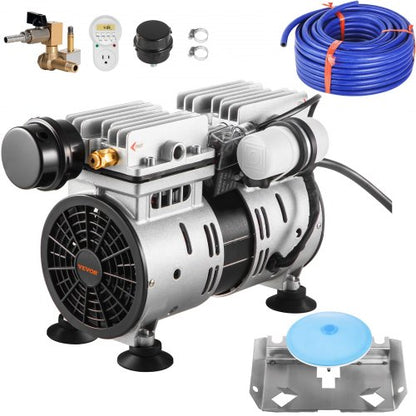 Pond Aerator, 550W Power, 5.2CFM for Up to 1 Acre 50' Lake, Pond Aeration Kit Includes 3/4 HP Compressor & 100' Weighted Tubing & Diffuser, Air Compressor for Deep Water Oxygen Circulation