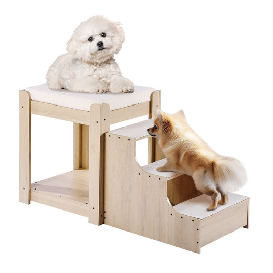 Bunk bed for pets with stairs Dog/cat Window perch for indoor use by the bed