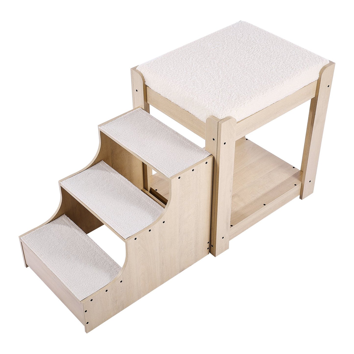 Etagenbett für Haustiere mit Treppe Hund/Katze Fenstersitzstange für den Innenbereich am Bett